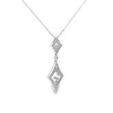 14k White Gold .62ct G SI1 Round Diamond Necklace